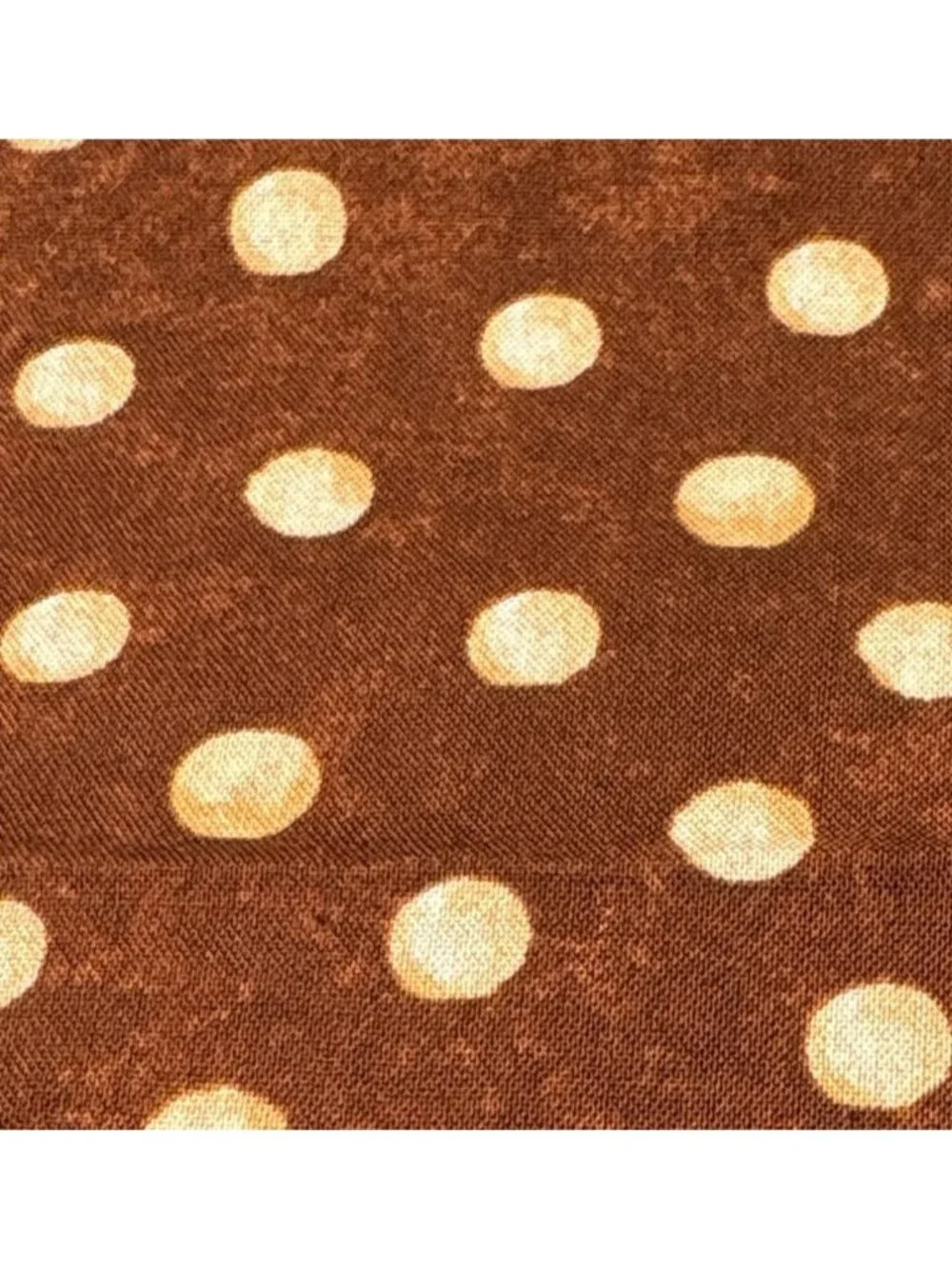 Brown Beige Polka Dot Cotton Fabric 1/2 yard x 42